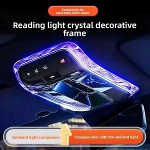 Dixing Crystal Reading Light Frame Compatible with Mercedes-Benz C260L/GLC/S-Class/EQE, Interior Ambient Light Modification Accessory