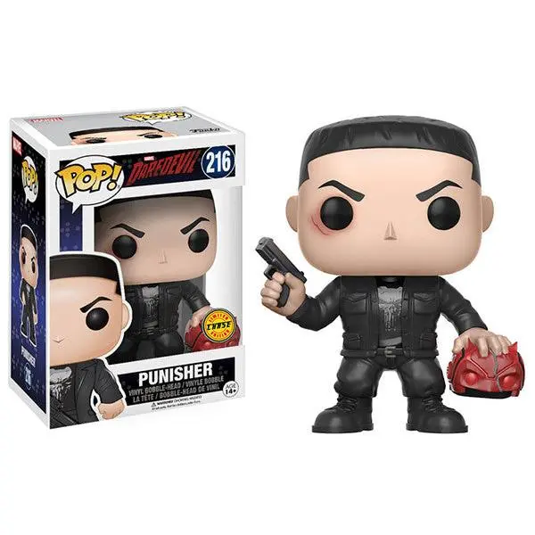 Funko Pop! Punisher Holding Mask, Daredevil 216 **Chase** Vinyl Figure in PopShield Protector