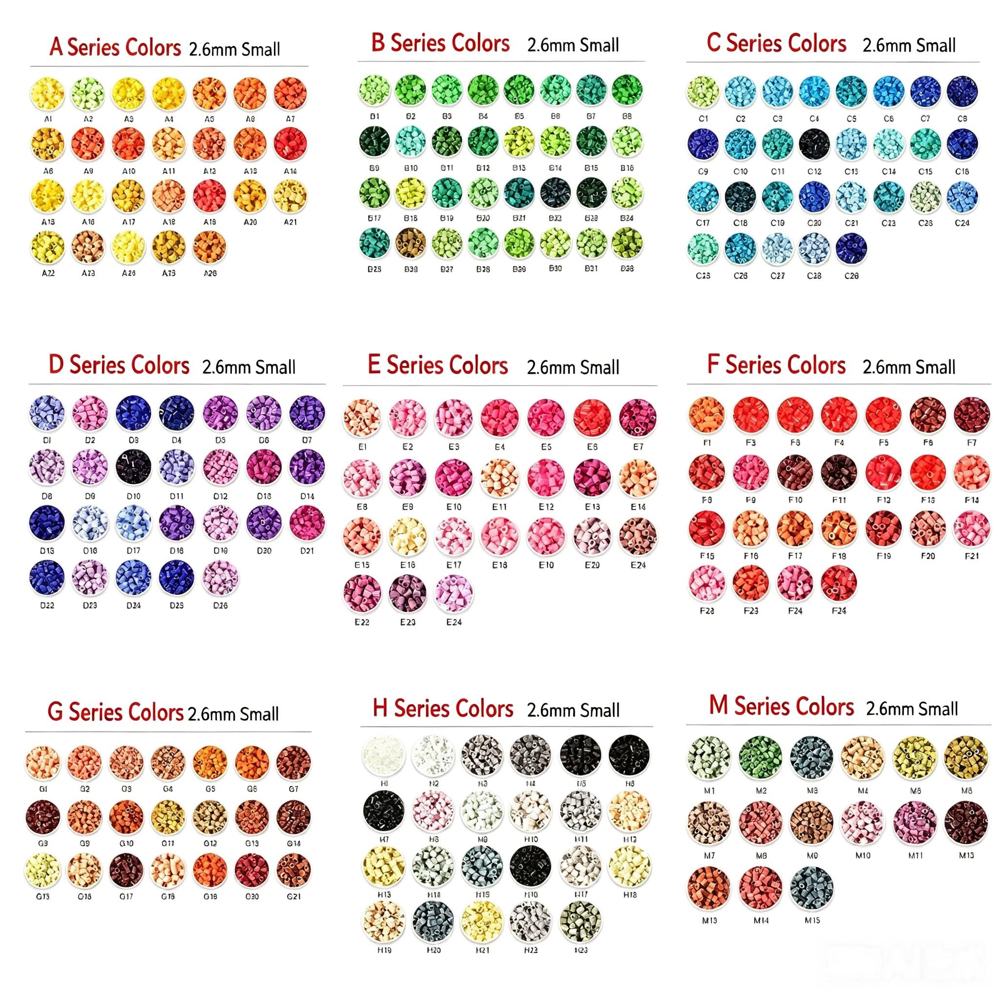 Fuse Beads Refill Pack, 221 Assorted Colors DIY Pixel Art Melting Beads Craft Supplies