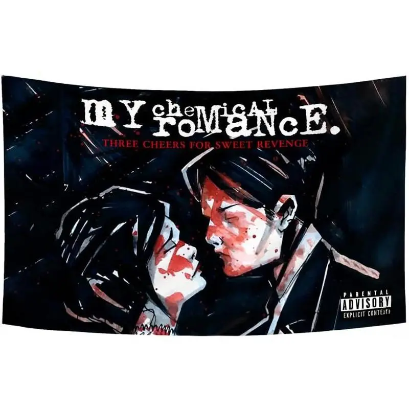 My Chemical Romance Tapestry Flag  Funny Poster for bedroom living room dorm decor Light Decorative