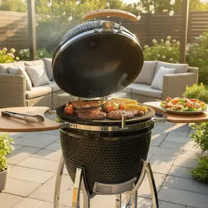Kokomo Kamado 21” Ceramic Grill for Searing and Smoking - Spring Sale 15% Off - #KamadoGrillMagic #elevatedoutdoorliving - Perfect for Outdoor Cooking