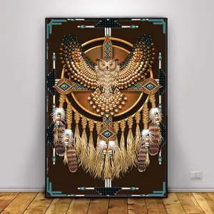 The Native American Dreamcatcher Owl Poster/Canvas poster Artistic Decor