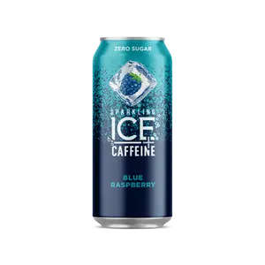 Sparkling ICE Naturally Flavored Sparkling Water + Caffeine, Blue Raspberry, 16oz Cans (Pack Of 12)
