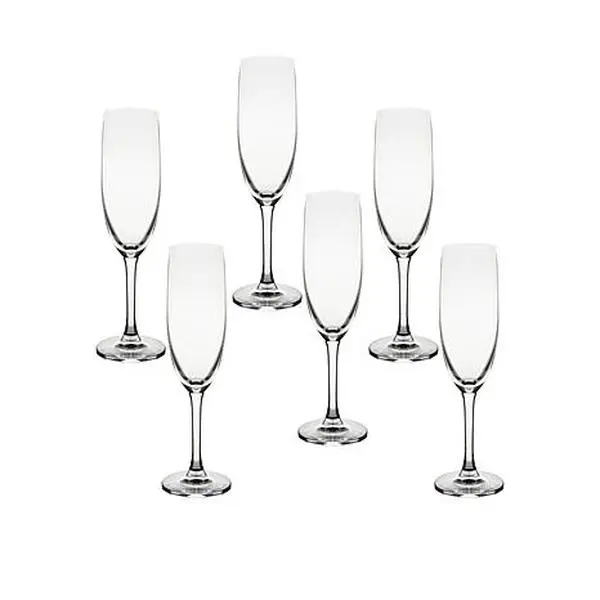 10 Strawberry Street Bali 5.75 oz. Fluted Glass Stemware - Set of 6