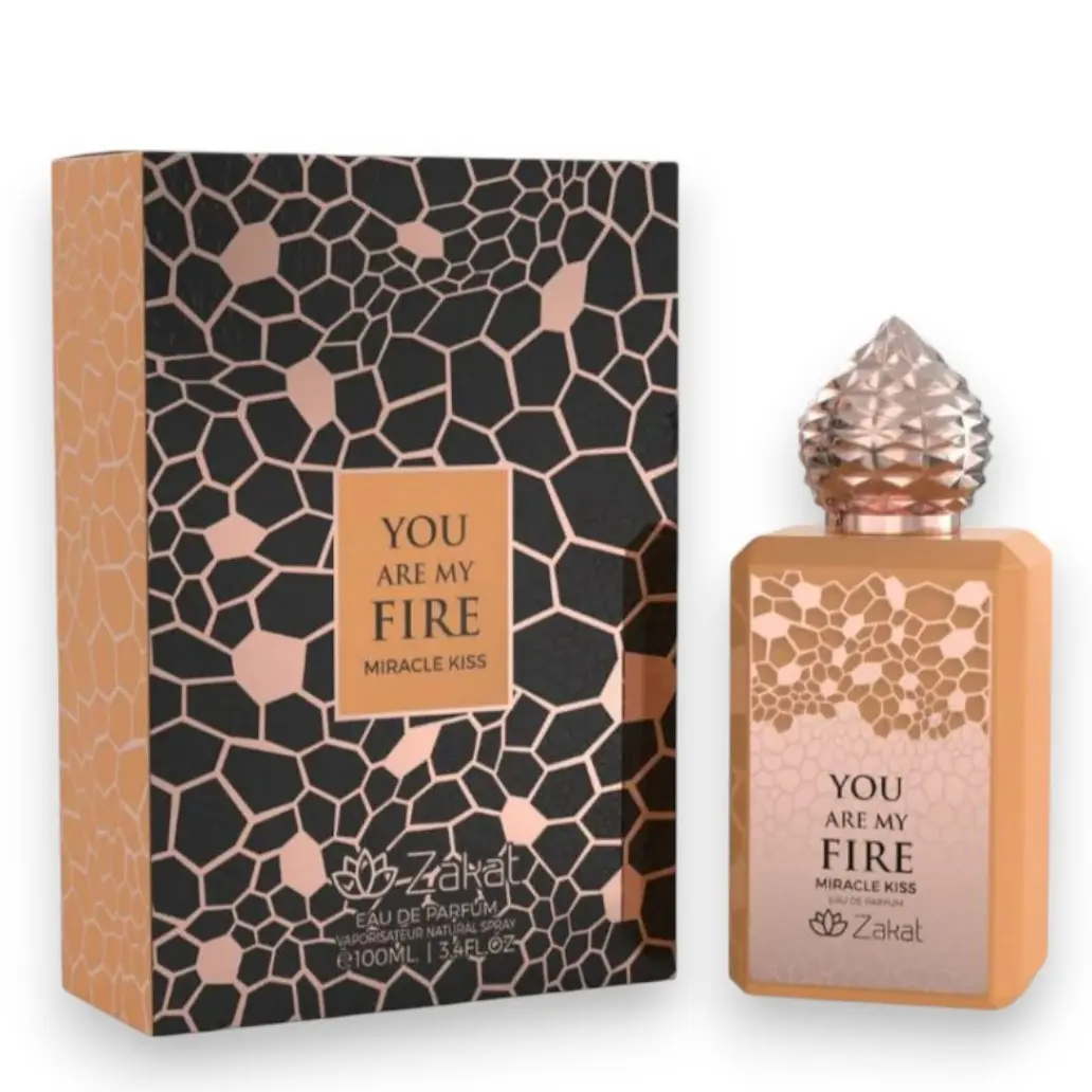 Zakat Perfumes You Are My Fire Miracle Kiss Eau De Parfum (EDP) - 100 ML Unisex Fragrance for Unisex Use, with Mango, Amber and Vanilla Notes