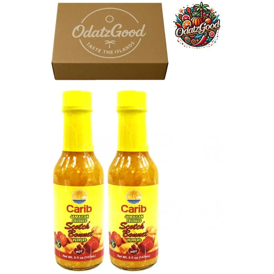 Carib Jamaican Crushed Scotch Bonnet Sauce 5fl. oz (147ml) – Product of Jamaica – Curated & Packaged by ODatzGood
