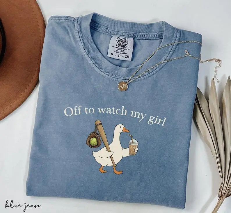 Softball Mom Shirt, Funny Goose Comfort Colors Tee, Trendy Women's Sports Mom Tshirt