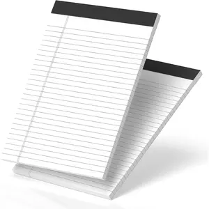 2 Pack Legal Pads 8.5 x 11 White Note Pads 8.5 x 11 Notepad  Perforated Writing Pads Lined Paper Pads Wide Ruled Pad of Paper 30 Sheets Notebook for To-Do Lists, School & Office Supplies
