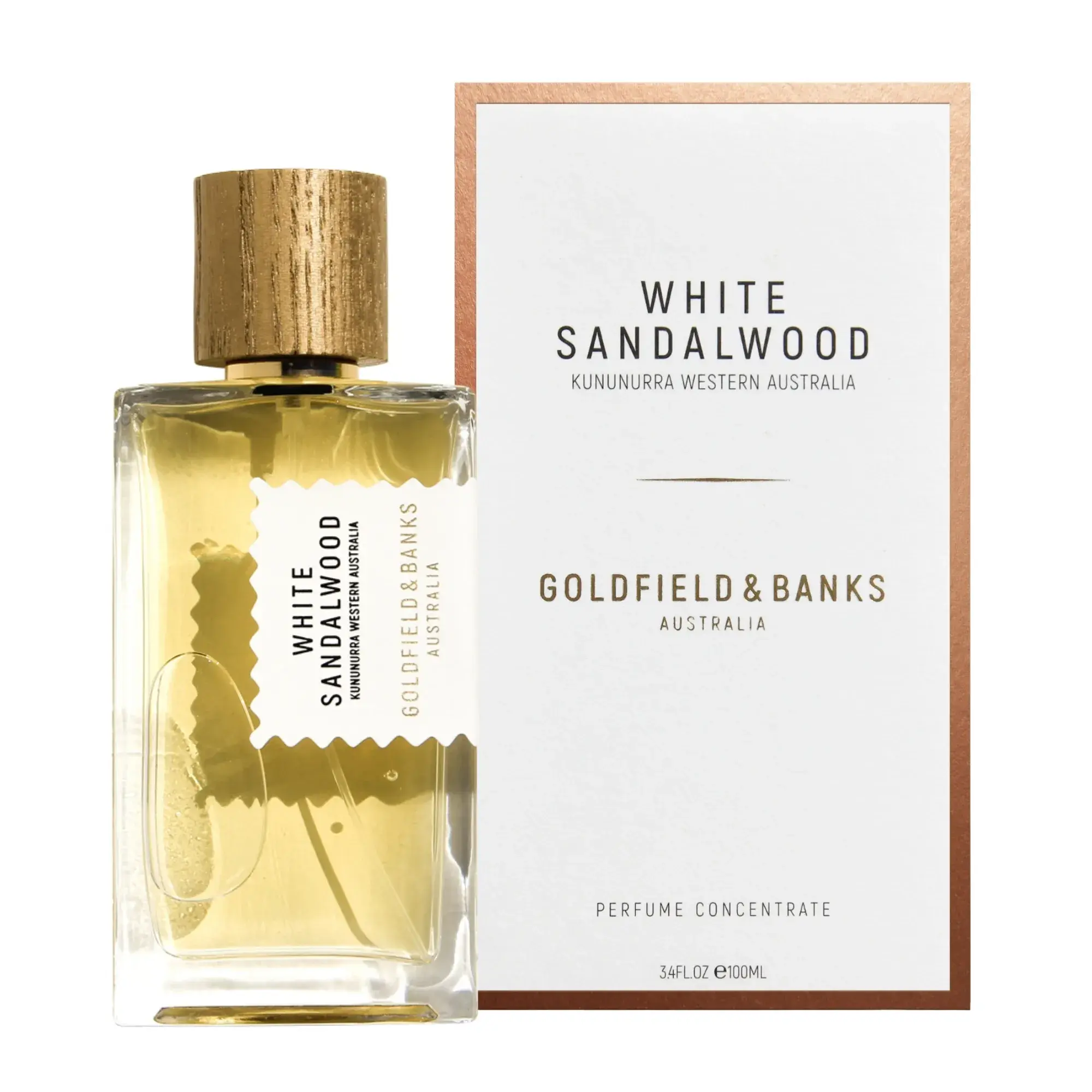Goldfield & Banks White Sandalwood for Unisex Eau de Parfum Spray, 3.4 Ounce