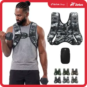【SummerVibes】ZELUS Urban Tactical Military-Style Weighted Vest 6–30lb Camo with Reflective Stripe Detachable Phone Pouch & Adjustable Straps for Walking Workout Motivation & Strength Training,#Summervibes