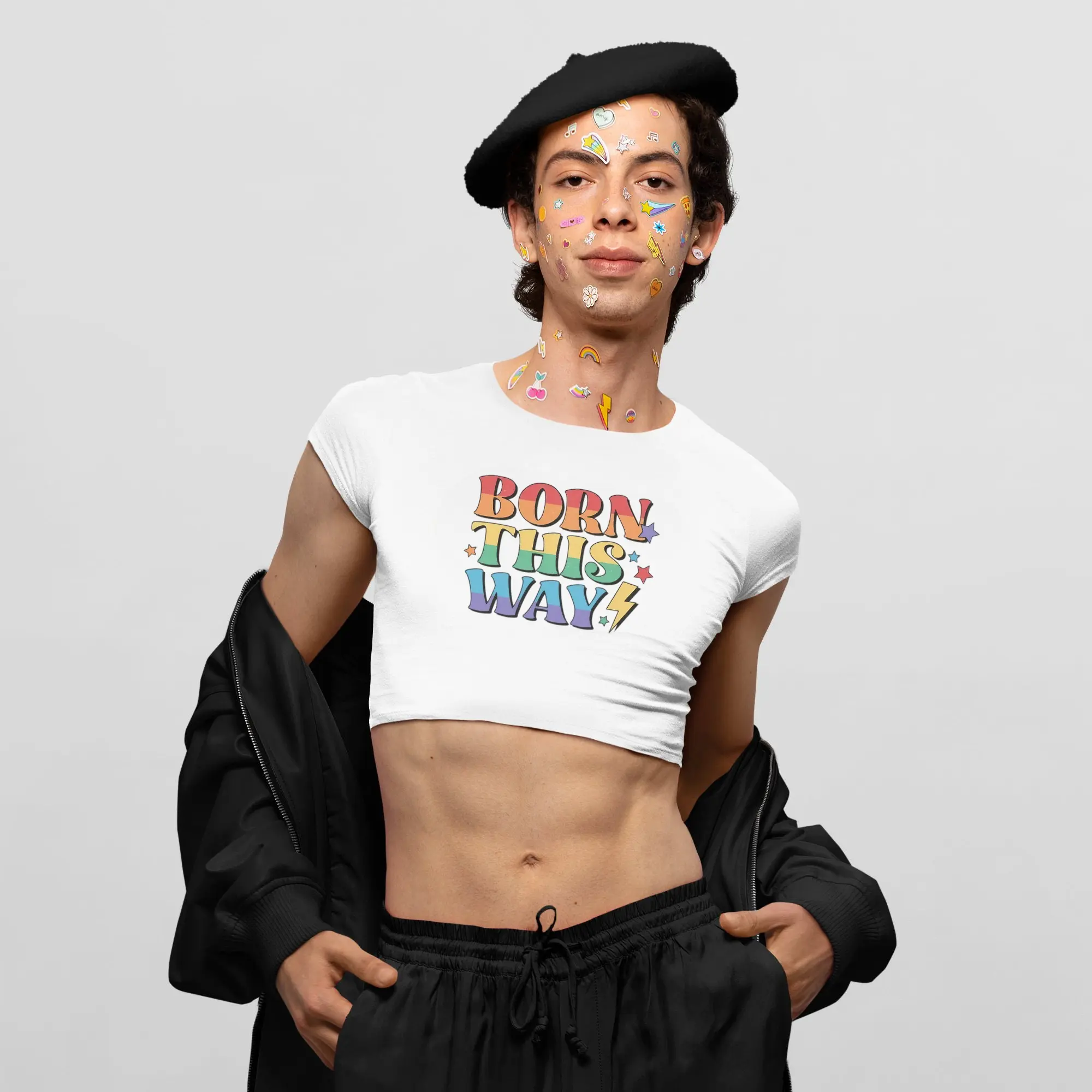 Rainbow Pride crop top, Born this way croptop, Trans Rights, Equality Shirt, LGBTQ Shirt, Pride Group Shirts, Social Justice, Inclusive Shirt  Everyday Womenswear Summer