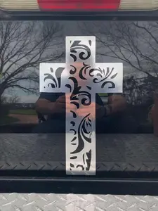 Tooled Cross Decal