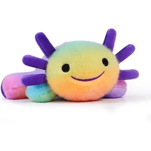 Newt Palm Treasure Plush Toy, Soft Stuffed Doll, Cuddly Stuffed Animal, Soft and Cute Axolotl Filled Cotton Plush Pillow Kawaii Newt Animal Boy and Girl Children's Gift, Stuffed Animal Gifts