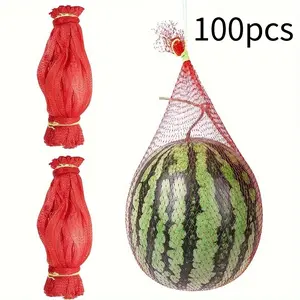 100pcs, Watermelon Nets, Hanging Reusable Watermelon Nets Bags Melon Hammocks Cradles For Supporting Garden Growing Cantaloupes, Vegetables, Honeydew, Cucumbers, Plant Support Structures