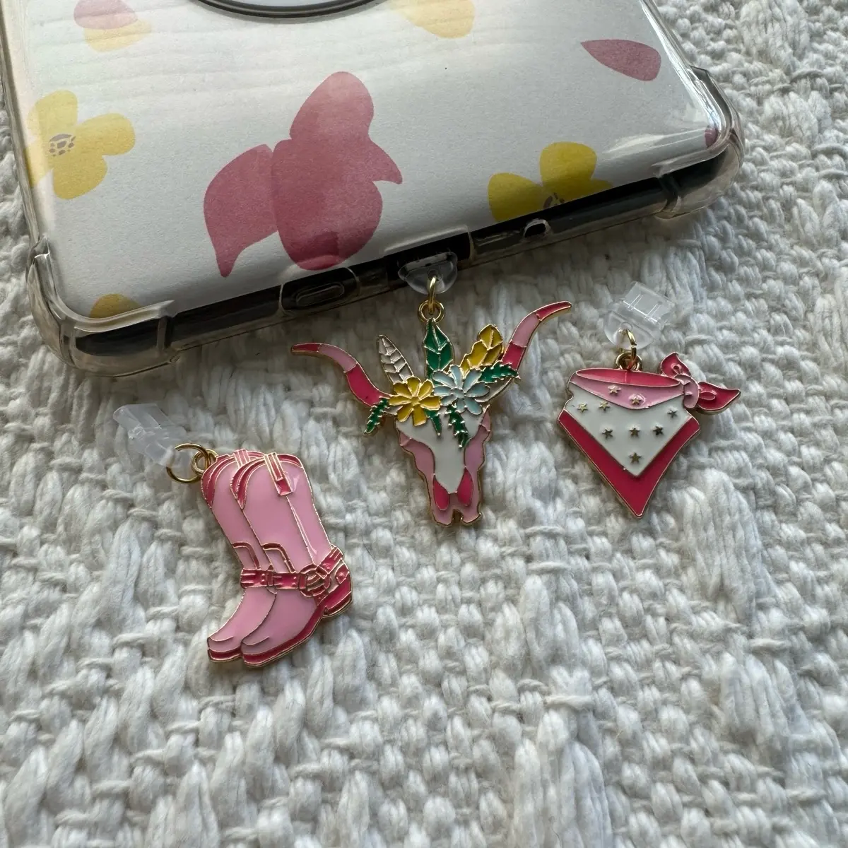 Pink Cowgirl Kindle Charms - Decorative Accessories for your Kindle or phone