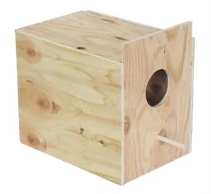 Wooden Nest Box For Outside Mount With Dowel, Large