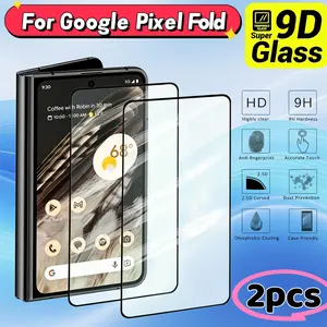 2-Pack Folding Phone Screen Protector for Google Pixel Fold/9 Pro Fold/10 Pro Fold, Tempered Glass, Scratch-Resistant, HD Clear, Transparent