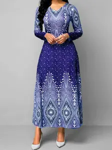 New Year Valentine's Day Party Dress, Fashion Elegant V-Neck Long Sleeve Waist-Cinching Dress Hrs004-Lanse