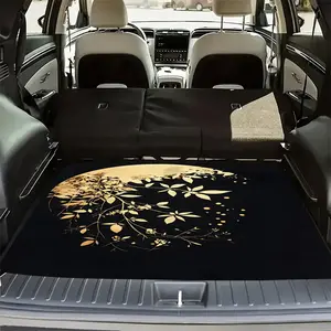 It is made of crystal velvet with golden leaves reflecting the night, durable and easy to clean, keeping the vehicle clean and tidy.Upholstery protection for SUVs, trucks and cars-hard-wearing, non-slip, car boot mat