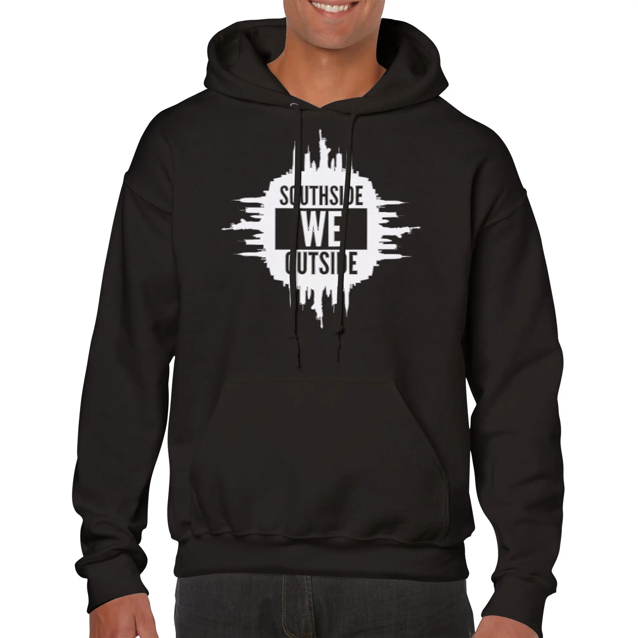 Southside We Outside "Wht NYC Skyline" Premium Unisex Pullover Hoodie