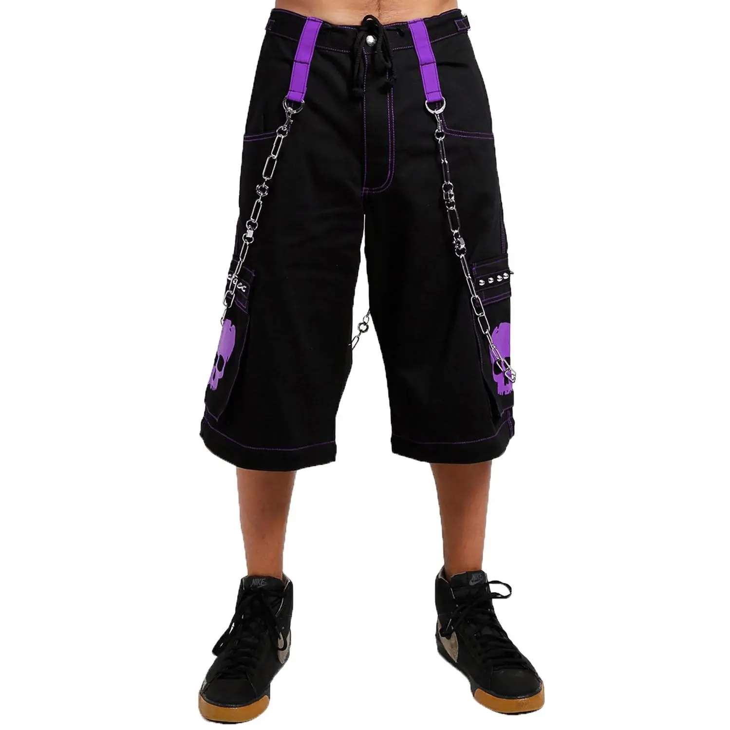 Tripp NYC Skull Bondage Pants [BLACK/PURPLE] - TikTok Shop
