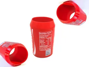 BEERSKIN Silicone Can Sleeve  - 3 Pack 12 oz (355ml) Cover Hides Drink Can by Disguising it as a Can of Soda (Red) drinkware accessories