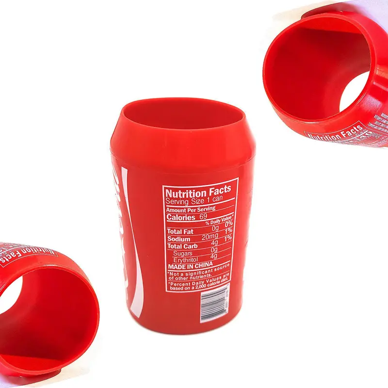 BEERSKIN Can Sleeve / Cover, Hides Can by Disguising it as a Can of Soda, Red, 3 Pack drinkware accessories