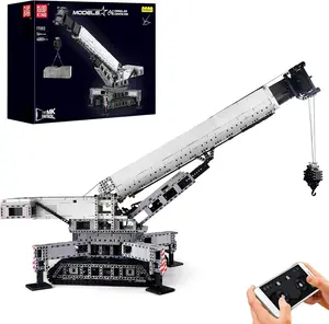Mould King 17002 MOC Technik Crane Building Blocks Model 4000 Pieces Remote Controlled Crawler Crane Model Building Blocks Kit as Gift and Toy with App Control and Remote Control Features