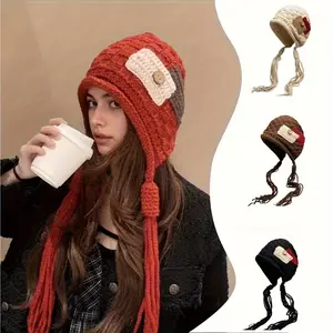 Women's Winter Peru Earflap Hat with Ear Muffs, Ski Hat, Warm Lined Neck Gaiter Scarf Windproof Cycling Cap -  Available