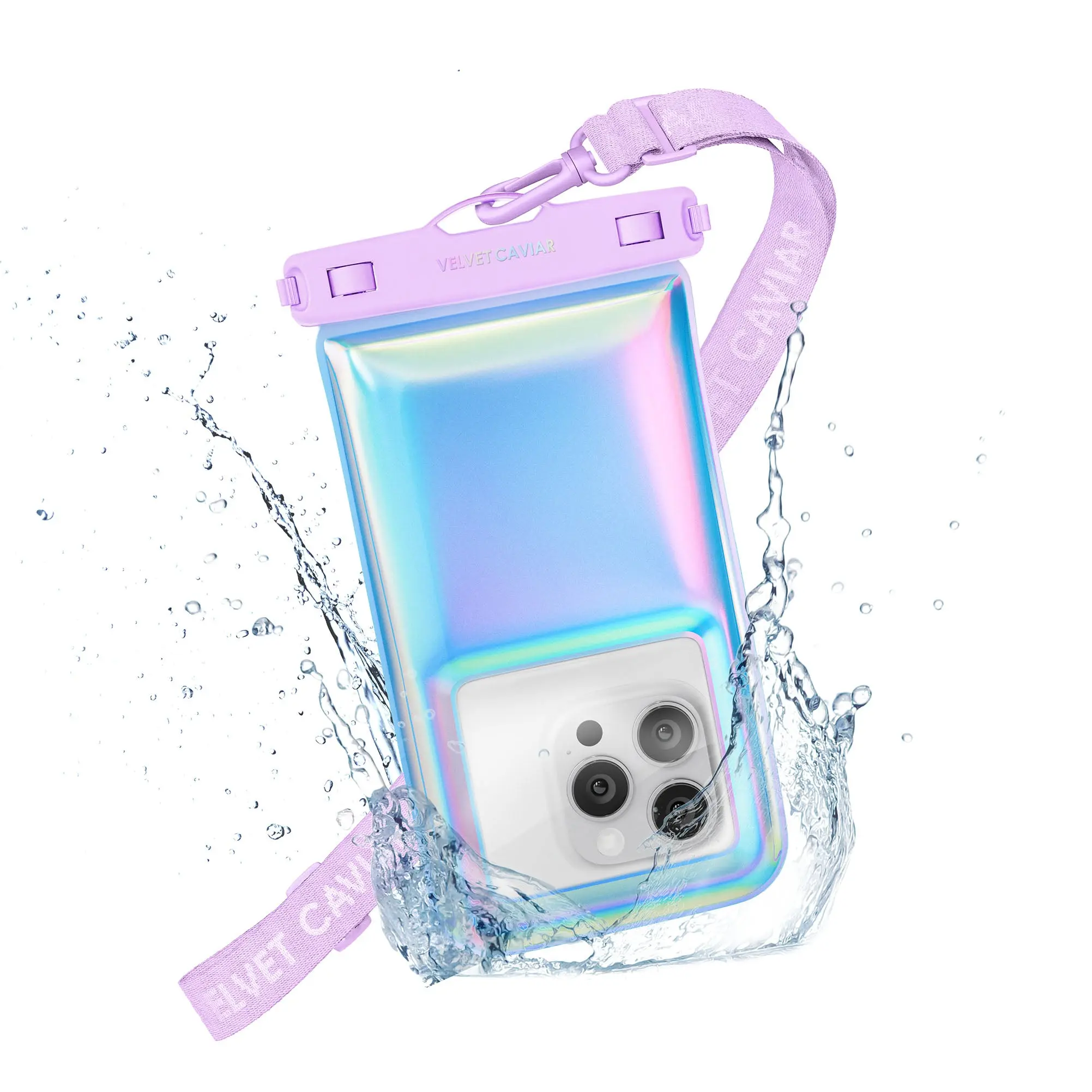 Lavender Holo Waterproof Floating Phone Pouch Lavender Holo Waterproof Floating Phone Pouch