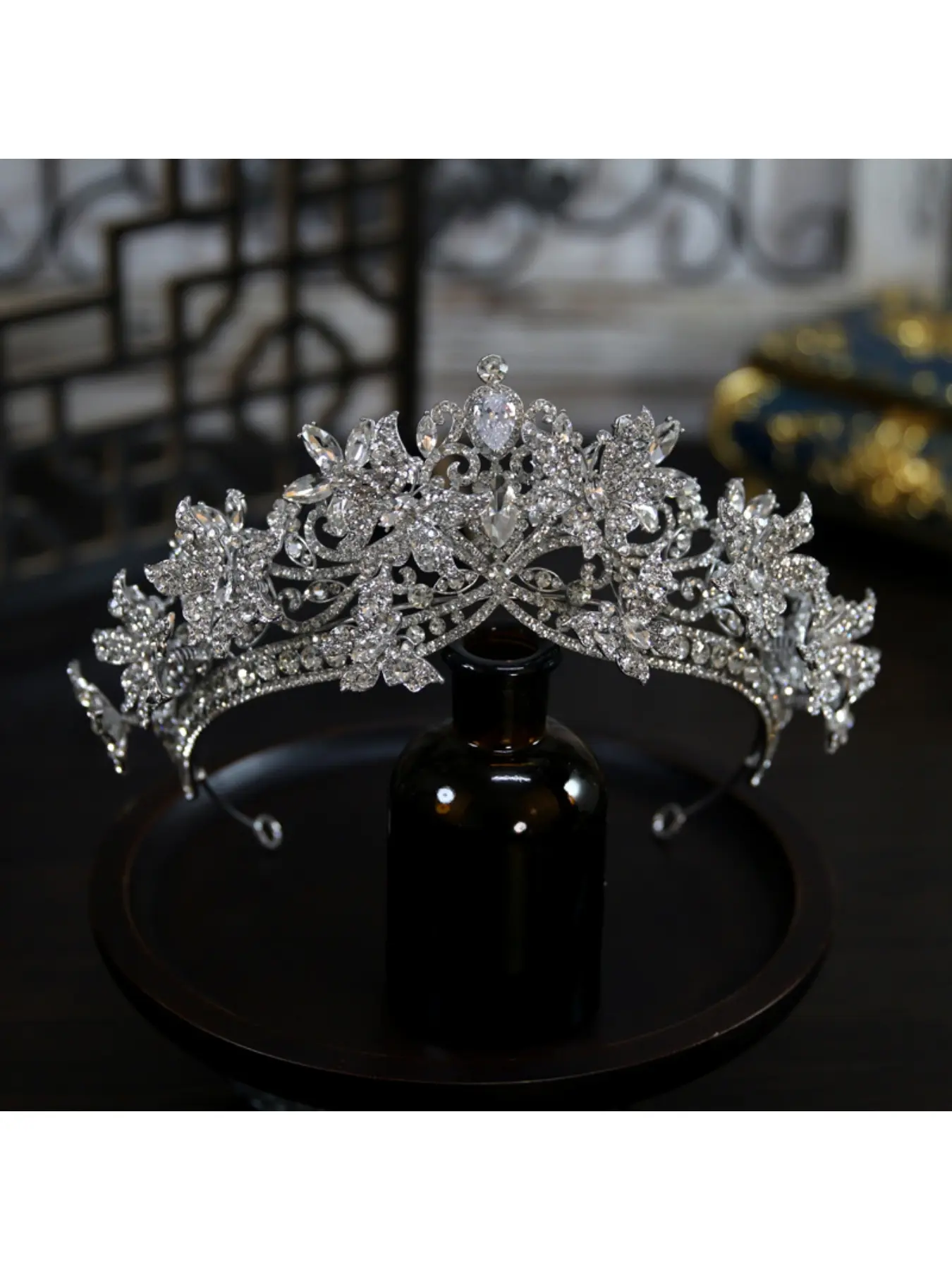 2026 New Luxury Elegant and Dynamic Spring Butterfly Bridal Wedding Crown Tiara Headpiece Hair Accessory