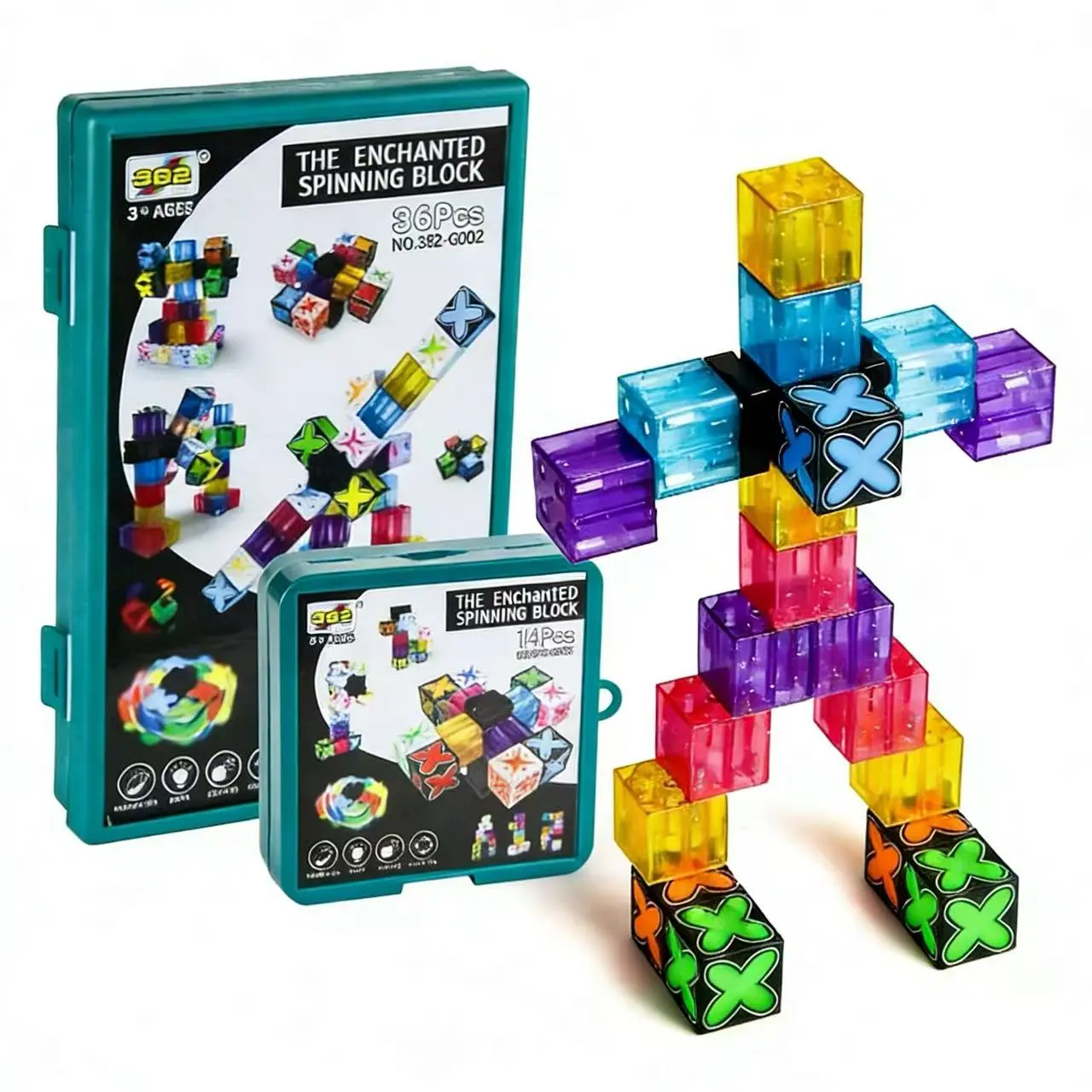 Magnet Fidget Spinner Glow Magnet Toys ， Magnetic Building Blocks Cubes ...