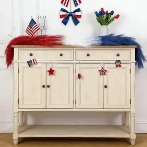 Independence Day red, white and blue imitation reed, bamboo and reed home decoration for outdoor festival backdrop, Pampas grass vines