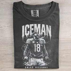 Iceman Football T-shirt, Vintage Caleb Williams Chicago Tee, Game Day Outfit, Unisex Fit Design, Gift for Fans