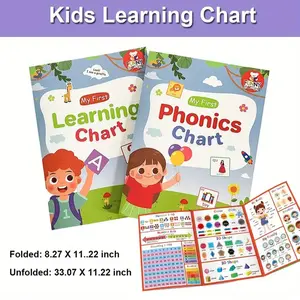 Children Interactive Learning Chart, Lachilly My First Study Chart, Alphabet Learning Chart, Multifunctional Design, Suitable for Education & Development