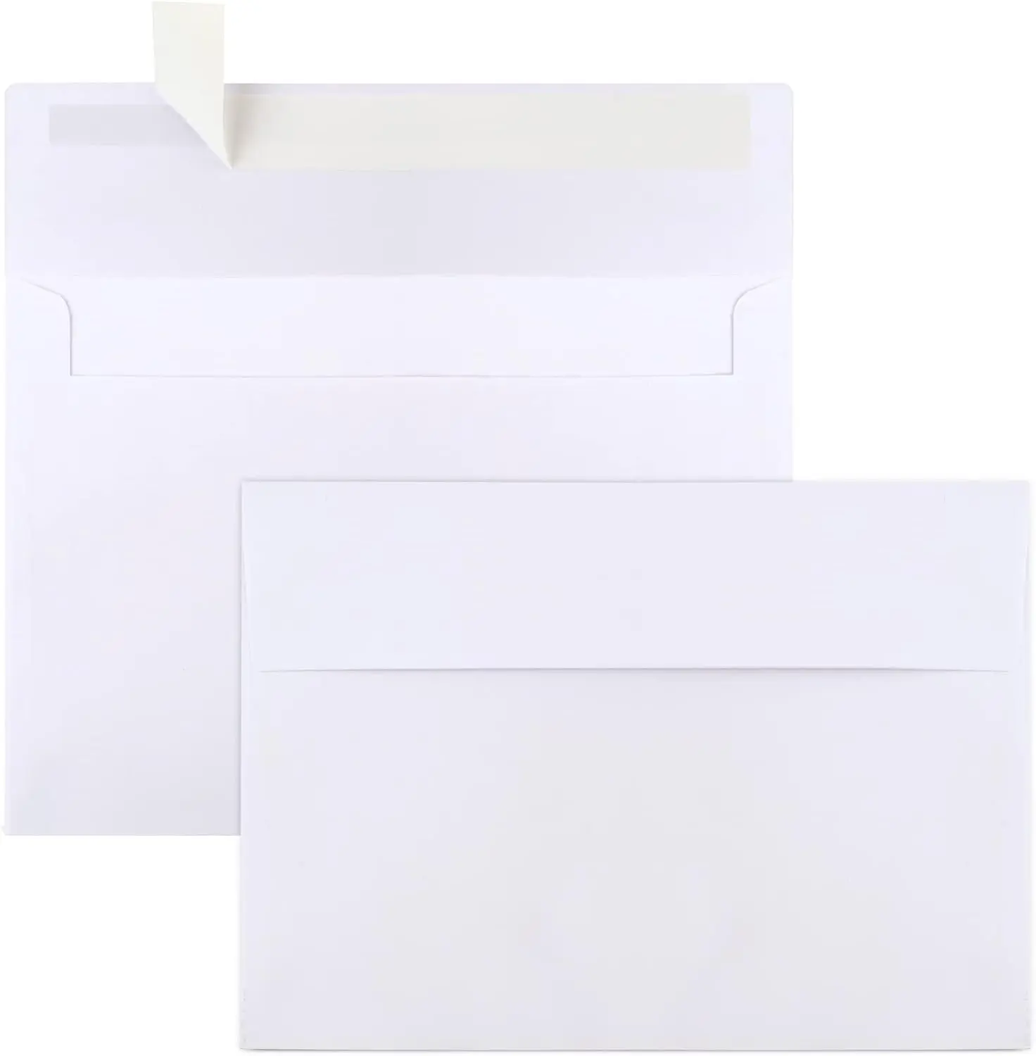 50 Packs 5x7 White A7 Envelopes Printable Self Seal for Invitations Weddings Photos Postcards Greeting Cards Mailing