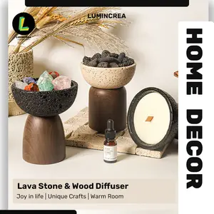 Volcano Stone Incense Table Candle Cup Bedroom High Sense Atmosphere Diffuser Stone Souvenir Aromatherapy Container Ornament Home Decor Shopping Home Decor Ideas