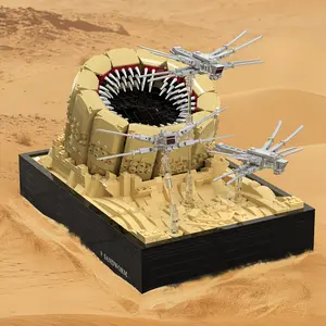 Arrakis Sandworm Model Toy, Atreides Royal Ornithopter 3D Model, 1488pcs Realistic Building Set, Perfect Gift for Boys, Villa Home Indoor Decoration Display.