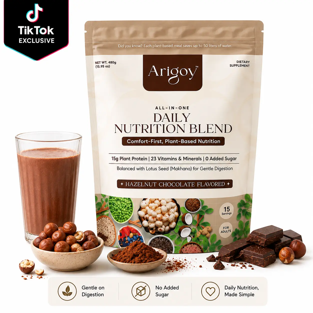 Arigoy | Daily Nutrition Blend - Hazelnut chocolate