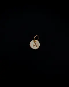 Tiny Monogram Circle Charm