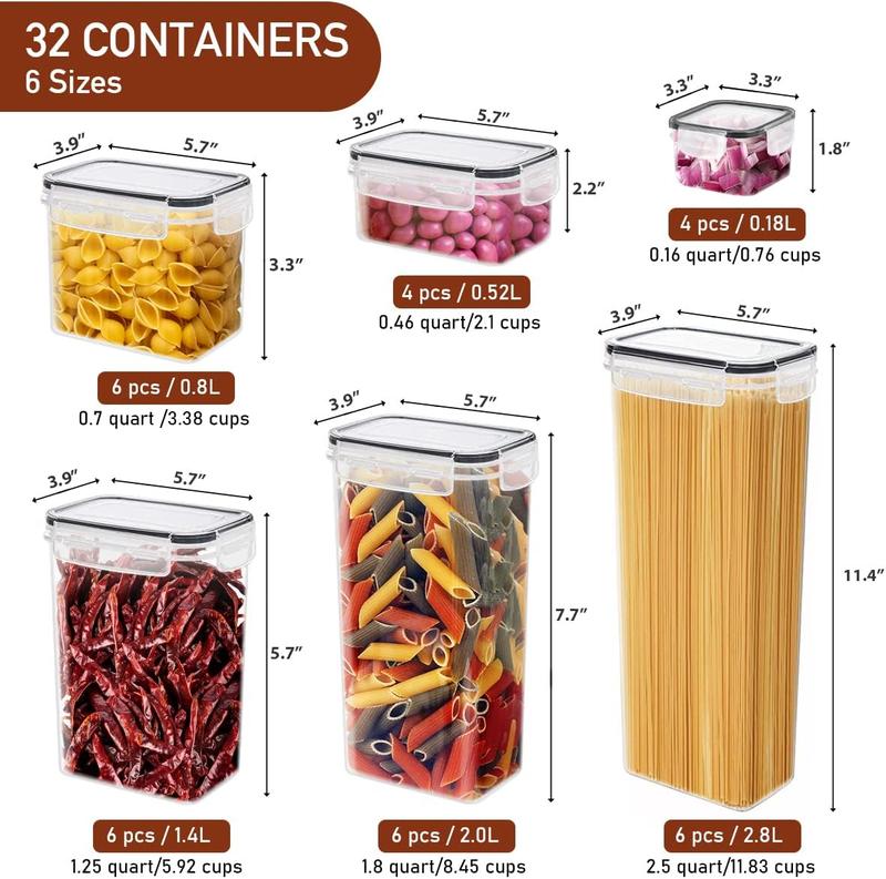 AISOON 68 PCS Airtight Food Storage Containers With Lids,BPA Free Kitchen Organization Set,Dishwasher Safe,With Labels Spoon,Cereal & Flour Dispensers Reusable Silicone AISOON 68 PCS Airtight Food Storage Containers With Lids,BPA Free Kitchen Organization Set,Dishwasher Safe,With Labels Spoon,Cereal & Flour Dispensers Reusable Silicone