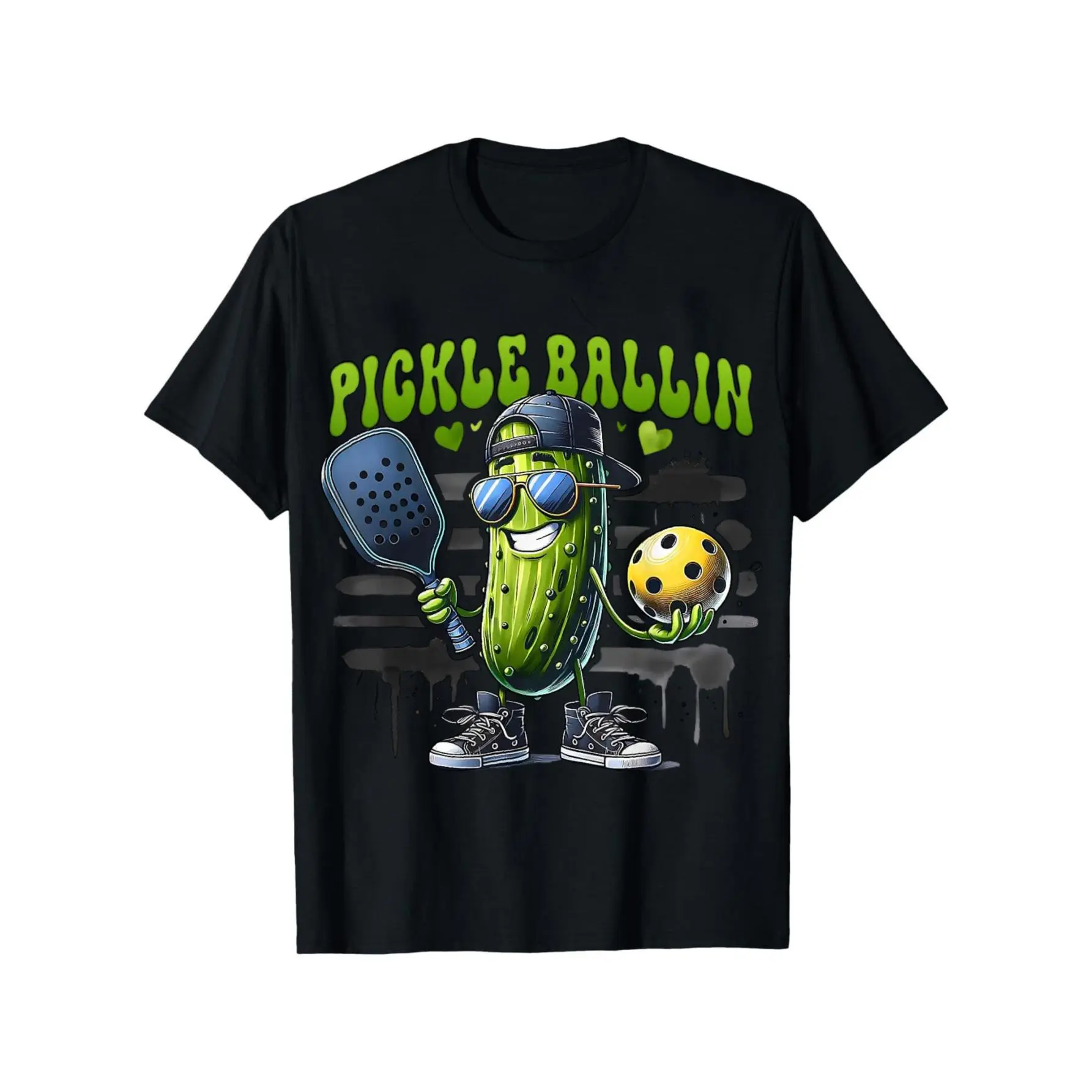 Funny Pickleball Player Paddleball Pickle Ballin Men T-Shirt