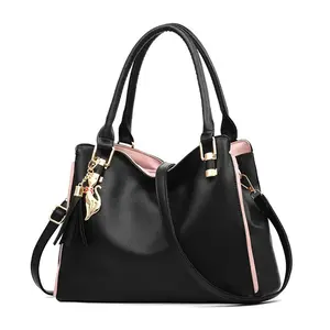 Women's large capacity soft leather bag 2025 new fashionable and simple portable shoulder crossbody bag