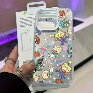 CLC Adorable Rugrats Smartphone Case Suitable for iPhone Models 16, 15, 14, 13, 12, 11 Pro Max, X, XR, XS Max, 8, And 7 Plus, Featuring a Shockproof Matte Back.
