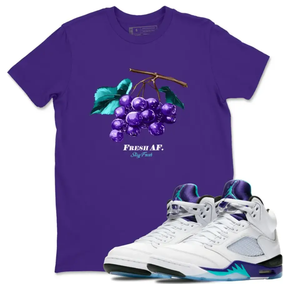 Fresh Grape Unisex Graphic Shirts To Match Sneakers AJ5 OG Grape, Jordan 5 Grape Outfit, Trending Shirts, Top Tshirt