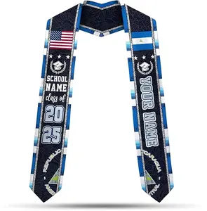 Personalized Nicaragua Graduation Stole, Custom Nicaraguan Flag Graduation Sash, Nicaragua Stole Class of 2025 Sash