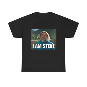 I Am Steve Meme Minecraft Movie Graphic Tee, T-Shirt, Funny Graphic Shirt, Gamer Gift, Unisex Clothing, Gift for Him