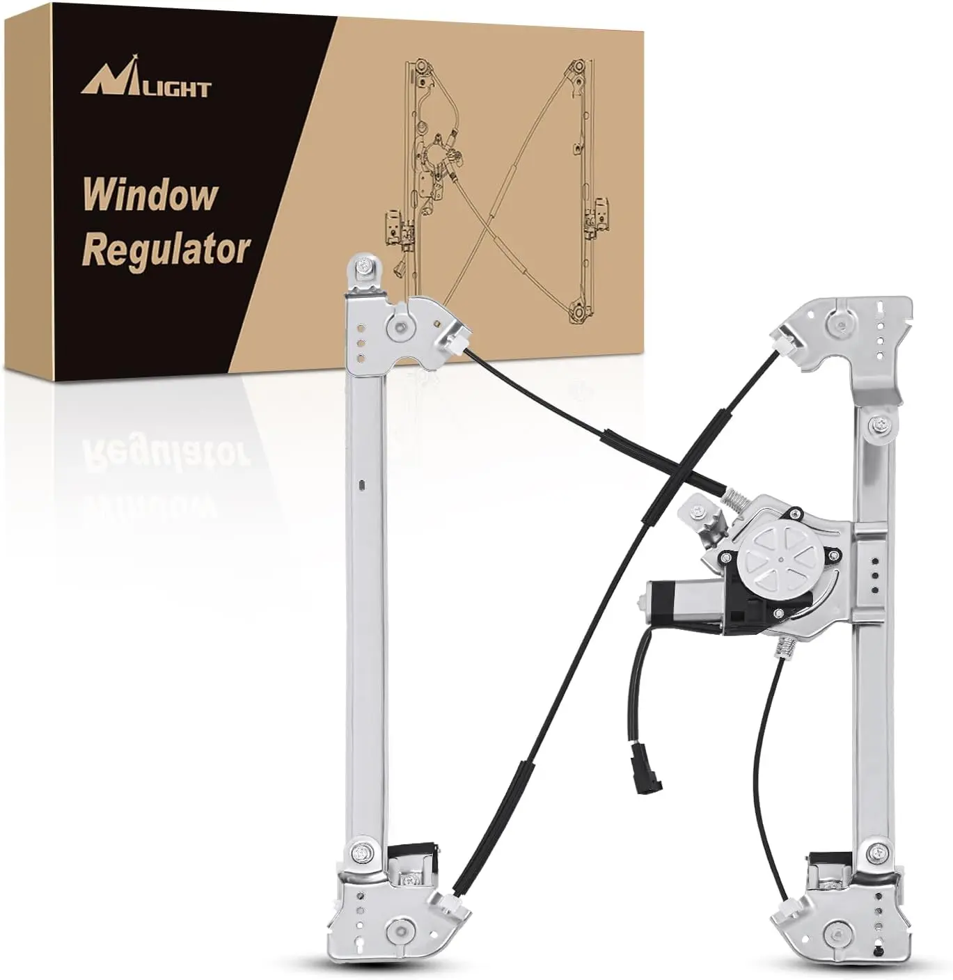 Nilight Sturdy Stainless Steel Waterproof Power Window Regulator with Motor - Automotive Replacement Part 741-429, Precise-Fit Simple-Install Car Accessories for Ford F150 2004-2008 Standard/Crew Cab Front Passenger Right Side