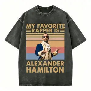 Alexander Hamilton Vintage T-Shirt, Hamilton Fan Exclusive, Korean Loose Fit Casual Top, Women's Fun Daily Wear, Musical Star Tee, Retro Historical Meme Shirt, Perfect for Broadway Fans & History Buffs