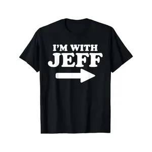 Men's Funny Jeff-Themed Statement Graphic T-Shirt - 100% Cotton Black Short Sleeve Crew Neck Regular Fit Casual Wear |   Soft & Breathable Fabric, Durable Print, Everyday Comfort, Machine Washable, casual graphic tee everyday wear & parties
